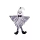 Halloween dekorációs figura (szellem, fehér poncsóban)