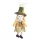 Halloween dekorációs figura (madárijesztő zöld, virágos kalapban)