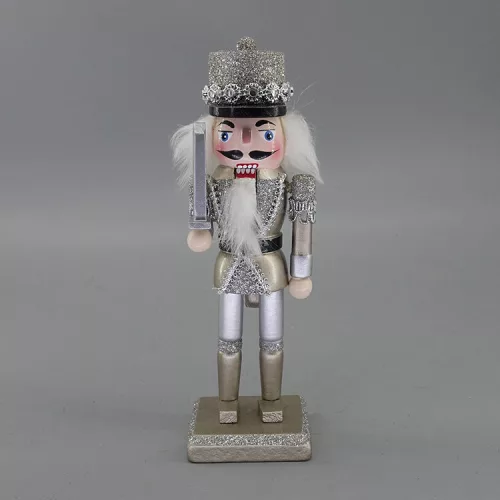 Diótörő (arany-ezüst, karddal, 20 cm-es)