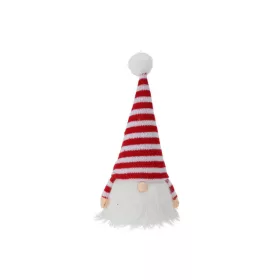  Karácsonyi orrtörp LED világítással (csíkos sapkában, 23 cm)