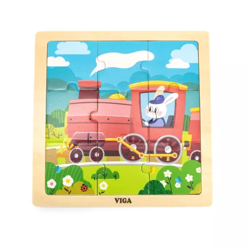 Puzzle 9 db-os vonatos