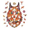 Fa puzzle, színes A5 méretű 93 db-os (hiúz)