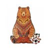 Fa puzzle, színes A5 méretű 100 db-os (medve)