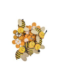   Tavaszi dekoráció - 12 db-os, virág, méhecske (öntapadós)
