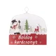 Ajtódísz, karácsonyi - hóember, boldog karácsonyt felirattal