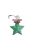Karácsonyfadísz fémből - 3D zöld csillag fagyönggyel