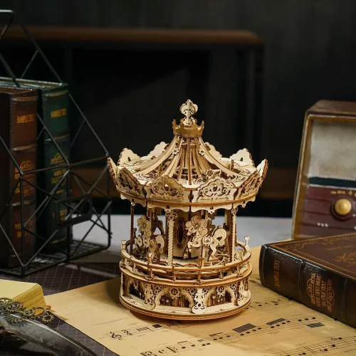 ROKR 3D fa puzzle – Romantikus körhinta zenedoboz