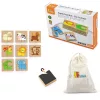 Mágneses fa puzzle - állatok