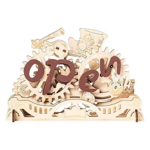 ROKR 3D fa puzzle – Mechanikus nyitva/zárva tábla