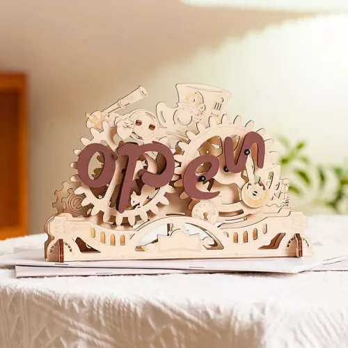 ROKR 3D fa puzzle – Mechanikus nyitva/zárva tábla