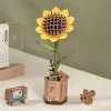 Rowood 3D fa puzzle virág - Napraforgó