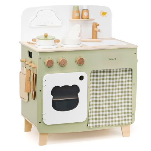 Játékkonyha eszközökkel - zöld (PolarB)