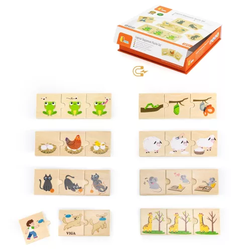 Készségfejlesztő puzzle - állatok és a természet