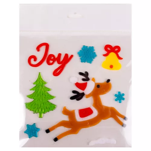 Zselés ablakdísz (Joy felírat, szarvas)