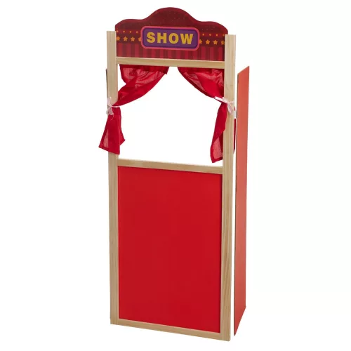 Bábparaván (piros-natúr)