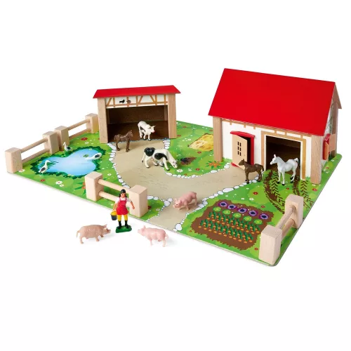 Eichhorn Farm szett (tóval) építőjáték