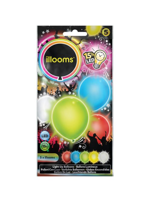 Illooms LED lufi - Vegyes színekben 5 db-os