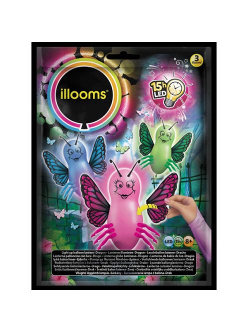 Illooms LED lufi - Pillangó 3 db-os