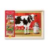 Melissa & Doug, fa kézségfejlesztő játék, puzzle, farm állatai
