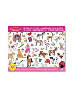   Melissa & Doug, kreatív játék, matricagyűjtő füzet 500 matricával, hercegnők, tea parti, állatok