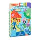 Melissa & Doug kreatív játék, újrahasználható matricakészlet, Azúrkék nyomok és te - Azúrkék kedvenc helyei