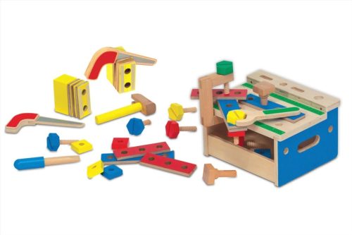 Melissa & Doug Fa készségfejlesztő játék, Barkácsasztal