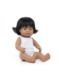   Baba, latin-amerikai lány, fehérneműben, 38 cm, Miniland ML31158