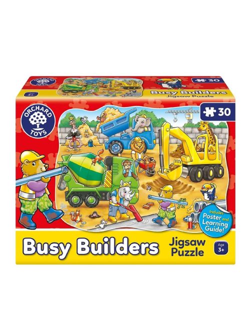 Szorgalmas építők puzzle, 30 db-os  (Busy Builders), ORCHARD TOYS OR299