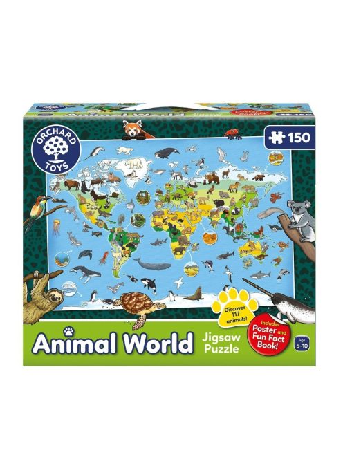 Világ állatai puzzle és poszter150 db-os  ORCHARD TOYS OR300