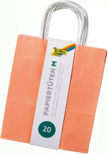 Papírtáska S TREND, 110 g/m², kraft, 20 db, 12×15×5,5 cm, vegyes színek - Folia