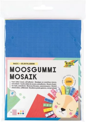 Öntapadós habszivacs mozaik BASIC, 1596 db, 6 féle szín - Folia