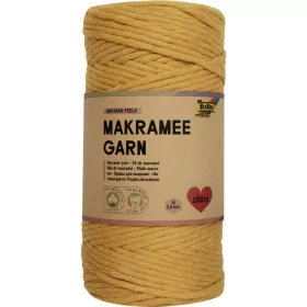   Makramé fonal MUSTARD FIELD, 100 m, Ø 3,5 mm, 100% pamut - Folia