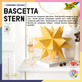   Bascetta csillag készlet, DUO papír, 15x15cm 32 ív/csg, ezüst/arany
