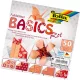 Hajtogatós papír BASIC PIROS 80g/m², 15x15cm 50 ív/csg, 5 minta
