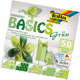   Hajtogatós papír BASIC ZÖLD 80g/m², 15x15cm 50 ív/csg, 5 minta