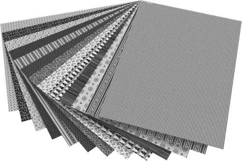 Dekorkarton BLACK/WHITE 270g/m², 50x70cm 13 ív/csg, vegyes minták