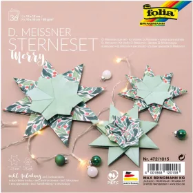   Csillaghajtogató készlet MERRY, 36 ív/csg (15x15cm és 10x10cm)