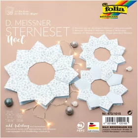   Csillaghajtogató készlet NOËL, 36 ív/csg (15x15cm és 10x10cm)