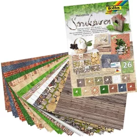   Mintás dekorkarton tömb (struktúrált) 24x34cm, 26 ív/csg, vegyes - Folia