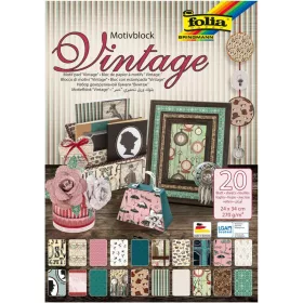   Mintás papírtömb VINTAGE II, 24×34 cm, 20 lap, vegyes - Folia