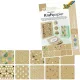 Mintás kraft papír tömb, A4, 20 lap, kraft karton 230 g/m² és papír 120 g/m² vegyes - Folia