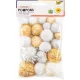 Pompon csomag GLITTER KARÁCSONY, 30 db, vegyes színek és méretek 1-5 cm - Folia
