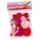 Pompon csomag piros árnyalatok, 30 db, vegyes méretek 1-5 cm - Folia