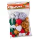 Pompon csomag KARÁCSONY MIX, 30 db, vegyes méretek 1-5 cm - Folia
