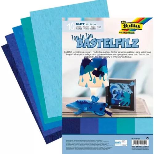 Barkácsfilc tónusos mix 150g/m², 20x30cm 10 ív/csg, kék