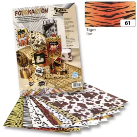   Dekorációs karton (tigris mintás) 300g, 50x70cm, 10 ív/csg - Folia