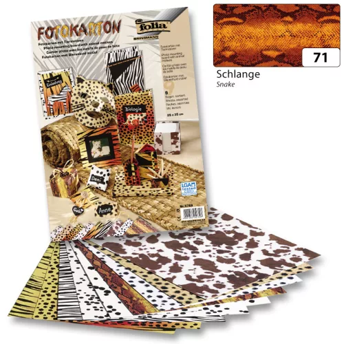 Fotókarton (kígyó mintás) 300g, 50x70cm, 10 ív/csg - Folia