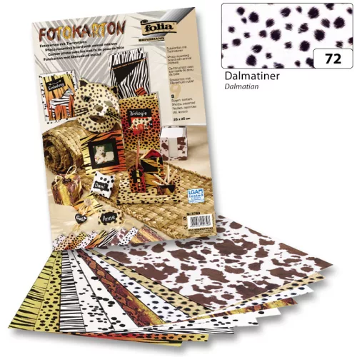 Fotókarton (dalmata mintás) 300g, 50x70cm, 10 ív/csg - Folia