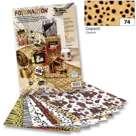   Fotókarton (gepárd mintás) 300g, 50x70cm, 10 ív/csg - Folia