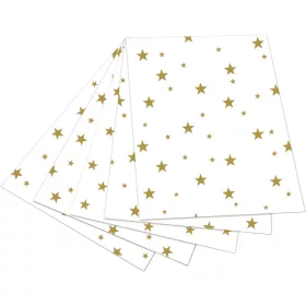   Fotókarton arany csillagokkal 300g/m² 50x70cm, 10 ív/csg fehér/arany